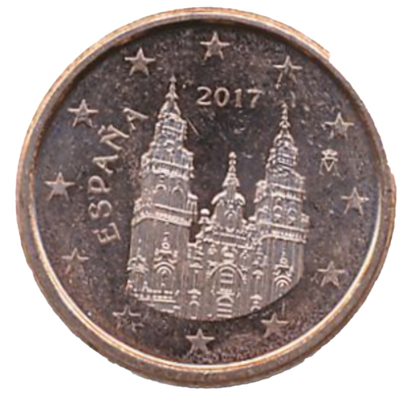Anverso de 1 céntimo de euro (2º tipo)
