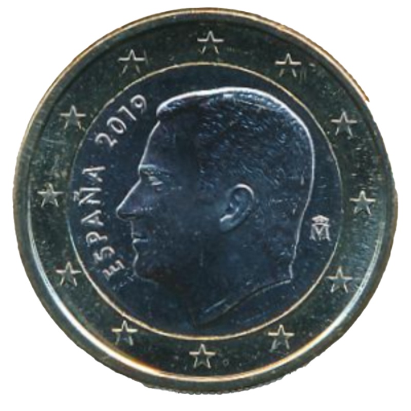 Anverso de 1 euro - Felipe VI