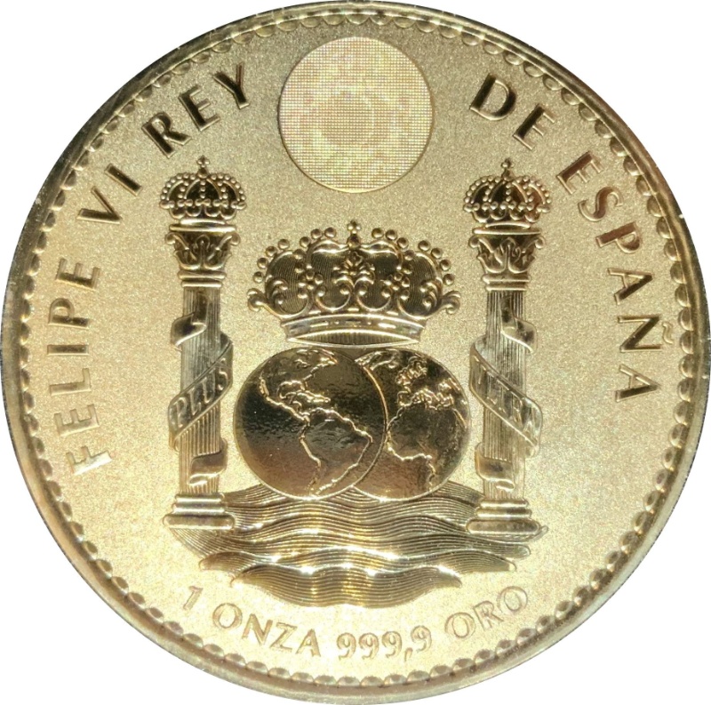 Anverso de 1 y ½ (medio)  Euro - Felipe VI (Toro - Oro)