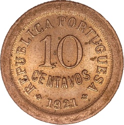 Anverso de 10 Centavos de Escudo
