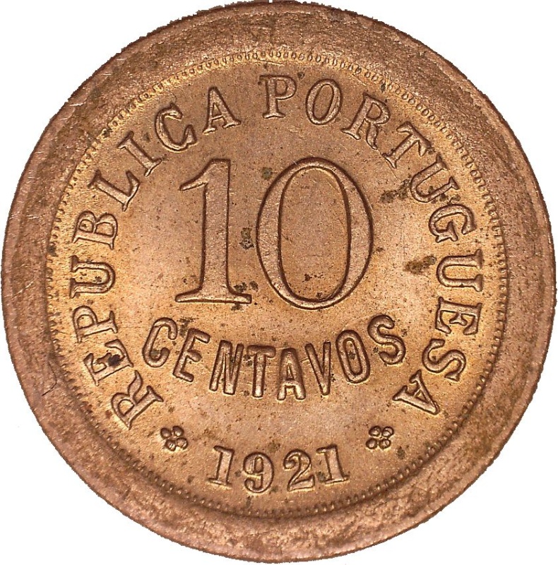 Anverso de 10 Centavos de Escudo
