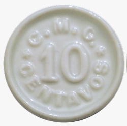 Reverso de 10 Centavos de Escudo