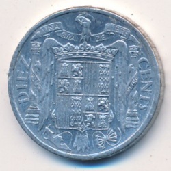 Reverso de 10 Céntimos - Jinete ibérico