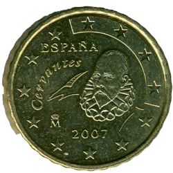 Anverso de 10 Céntimos de euro (1er tipo; 2º mapa)