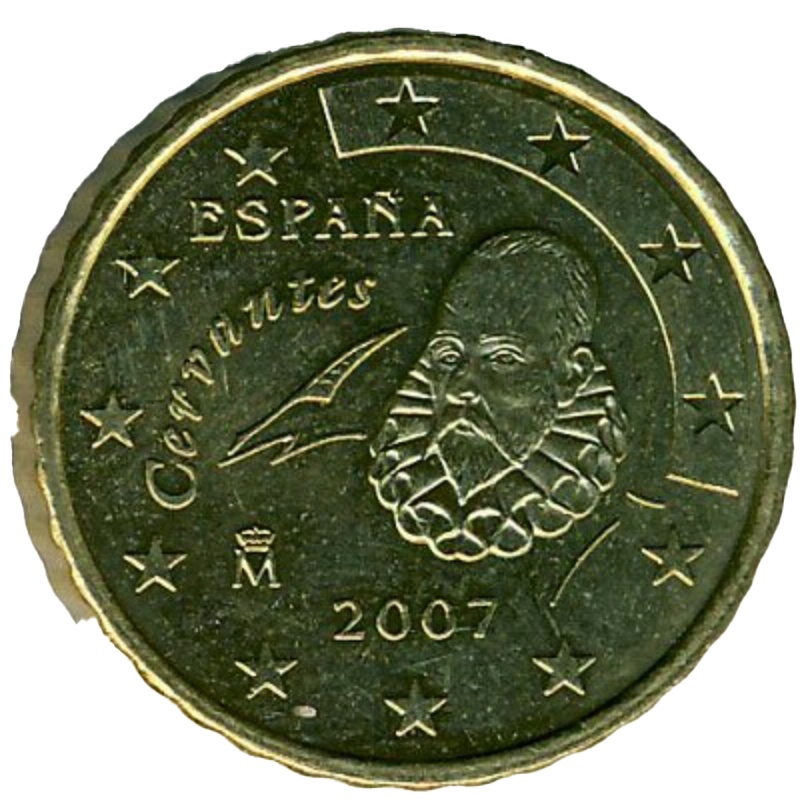 Anverso de 10 Céntimos de euro (1er tipo; 2º mapa)