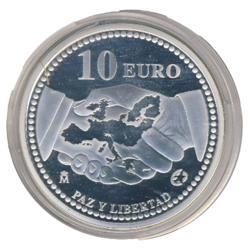 Anverso de 10 Euro - Juan Carlos I (60 Aniversario de la Paz y la Libertad en Europa)