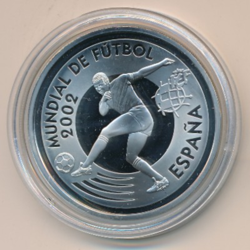 Moneda 10 Euros (Copa del Mundo - Letra «O») | 2002 - Anverso Anverso de 10 Euros (Copa del Mundo - Letra «O»)