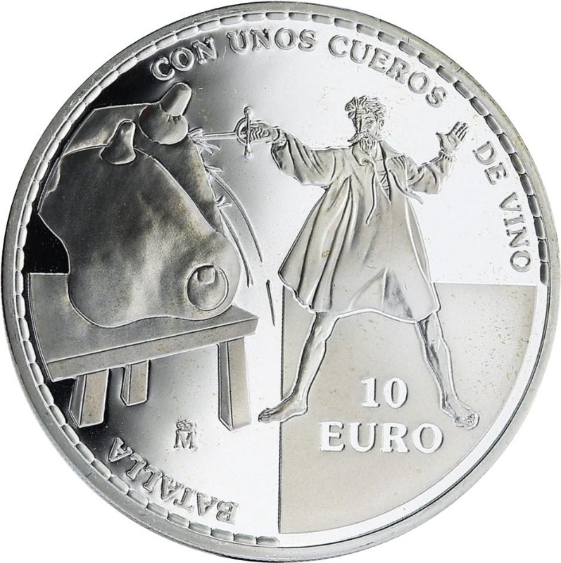 Reverso de 10 Euros (Don Quijote - Cueros al vino)