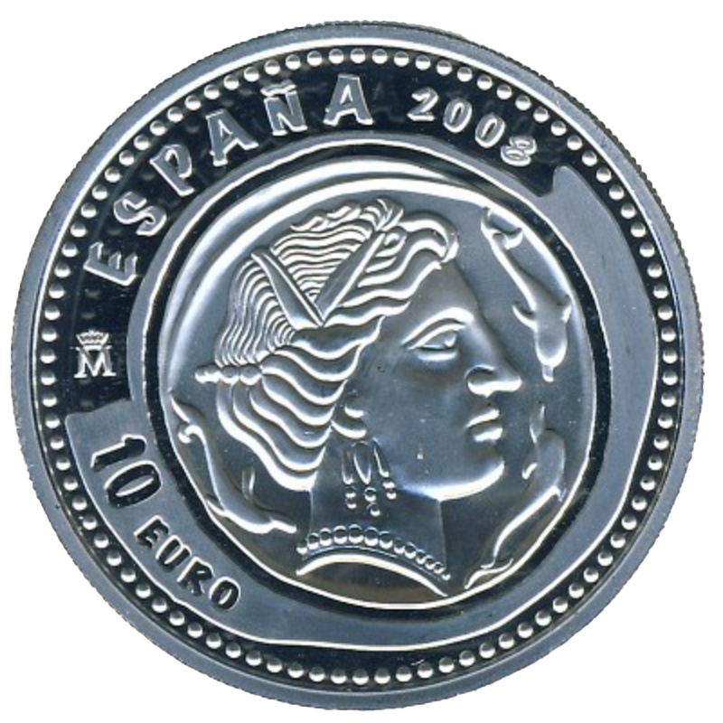 Reverso de 10 Euros (Dracma hispano-griego)