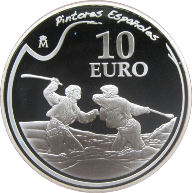 Reverso de 10 Euros (Francisco de Goya - Duelo a garrotazos)