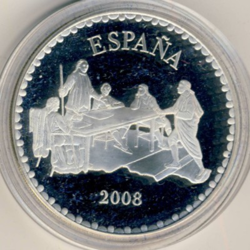 Moneda 10 Euros (Guerra de la Independencia - Tamborilero de El Bruc) | 2008 - Reverso Reverso de 10 Euros (Guerra de la Independencia - Tamborilero de El Bruc)