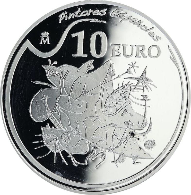 Reverso de 10 Euros (Joan Miró - Estrella Matinal)