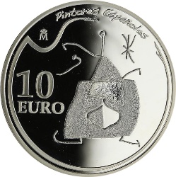 Reverso de 10 Euros (Joan Miró - Mujer, pájaro y estrella)