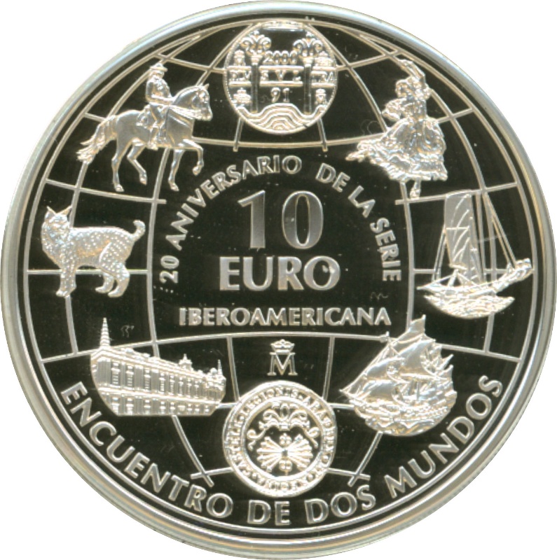 Moneda 10 Euros - Juan Carlos I (20 aniversario de la Serie) | 2012 - Reverso Reverso de 10 Euros - Juan Carlos I (20 aniversario de la Serie)
