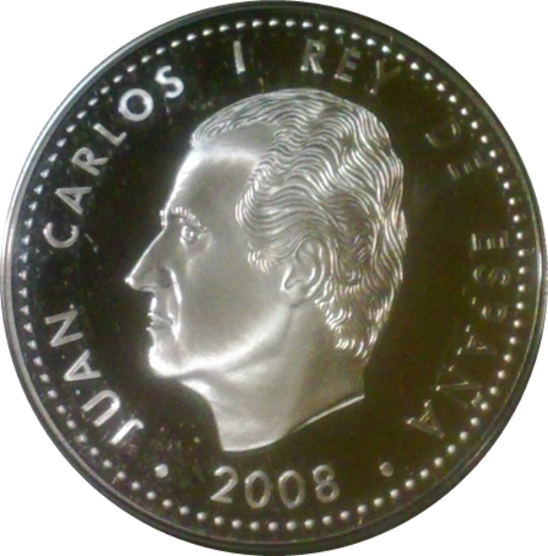 Moneda 10 Euros - Juan Carlos I (Alfonso X «El Sabio») | 2008 - Anverso Anverso de 10 Euros - Juan Carlos I (Alfonso X «El Sabio»)