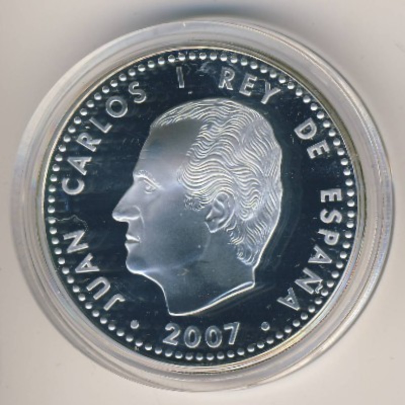 Moneda 10 Euros - Juan Carlos I (Campeonato Eurobasket) | 2007 - Reverso Reverso de 10 Euros - Juan Carlos I (Campeonato Eurobasket)