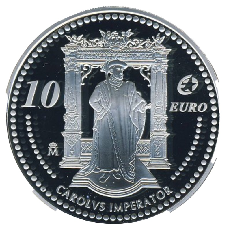 Anverso de 10 Euros - Juan Carlos I (Carlos V)