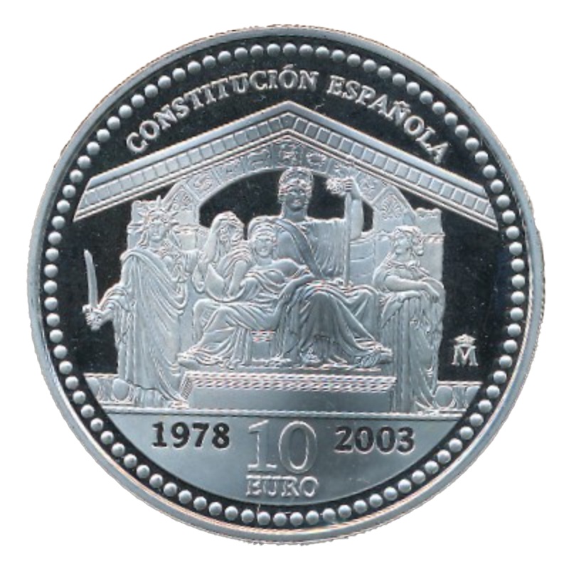 Anverso de 10 Euros - Juan Carlos I (Constitución Española)