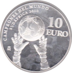 Reverso de 10 Euros - Juan Carlos I (Copa del Mundo FIFA)