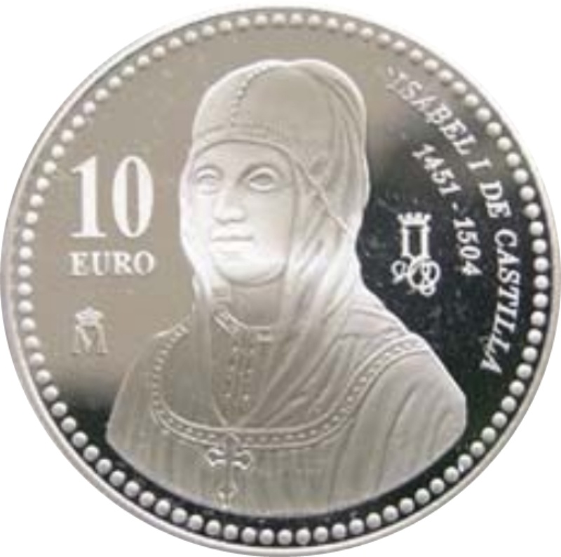 Reverso de 10 Euros - Juan Carlos I (Isabel I)