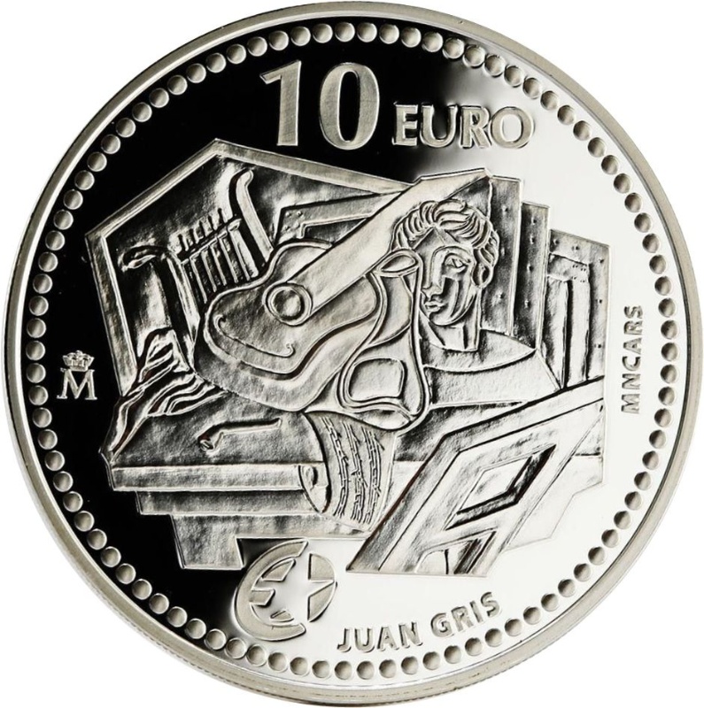 Reverso de 10 Euros - Juan Carlos I (Juan Gris)