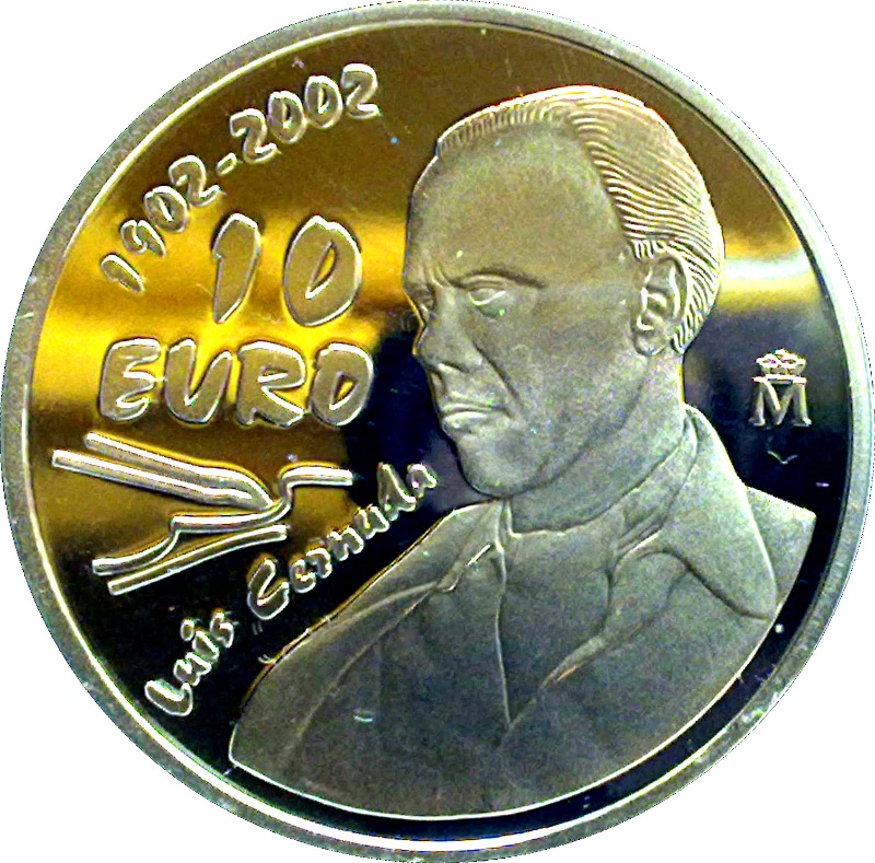 Moneda 10 Euros - Juan Carlos I (Luis Cernuda) | 2002 - Reverso Reverso de 10 Euros - Juan Carlos I (Luis Cernuda)