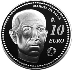 Reverso de 10 Euros - Juan Carlos I (Manuel de Falla)