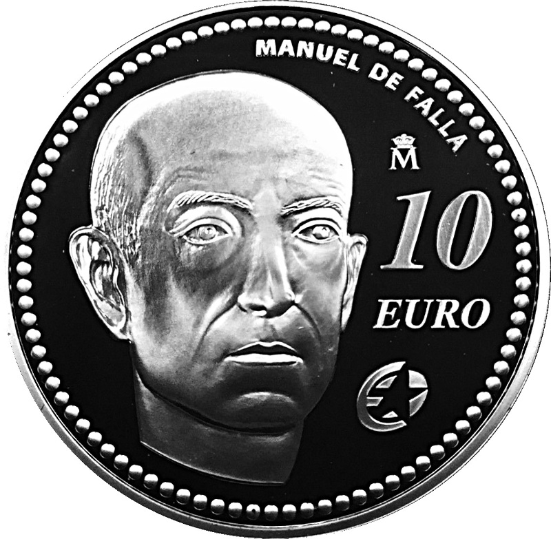 Reverso de 10 Euros - Juan Carlos I (Manuel de Falla)