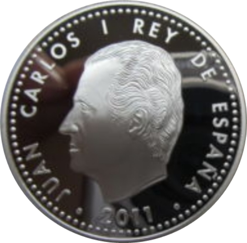 Moneda 10 Euros - Juan Carlos I (Marie Curie) | 2011 - Anverso Anverso de 10 Euros - Juan Carlos I (Marie Curie)