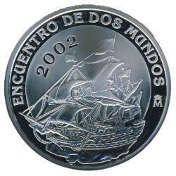 Reverso de 10 Euros - Juan Carlos I (galeón español)