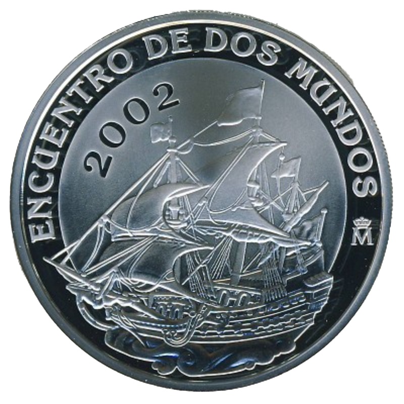 Reverso de 10 Euros - Juan Carlos I (galeón español)