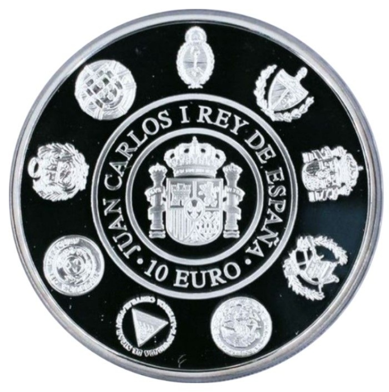 Anverso de 10 Euros - Juan Carlos I (moneda de 8 Reales)