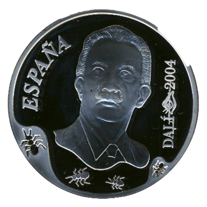Moneda 10 Euros (Salvador Dalí - Autorretrato blando con bacon frito) | 2004 - Reverso Reverso de 10 Euros (Salvador Dalí - Autorretrato blando con bacon frito)