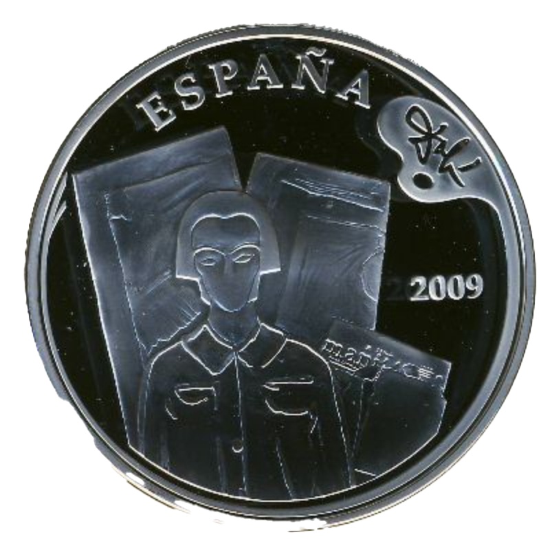 Reverso de 10 Euros (Salvador Dalí - Busto de mujer retrospectivo)