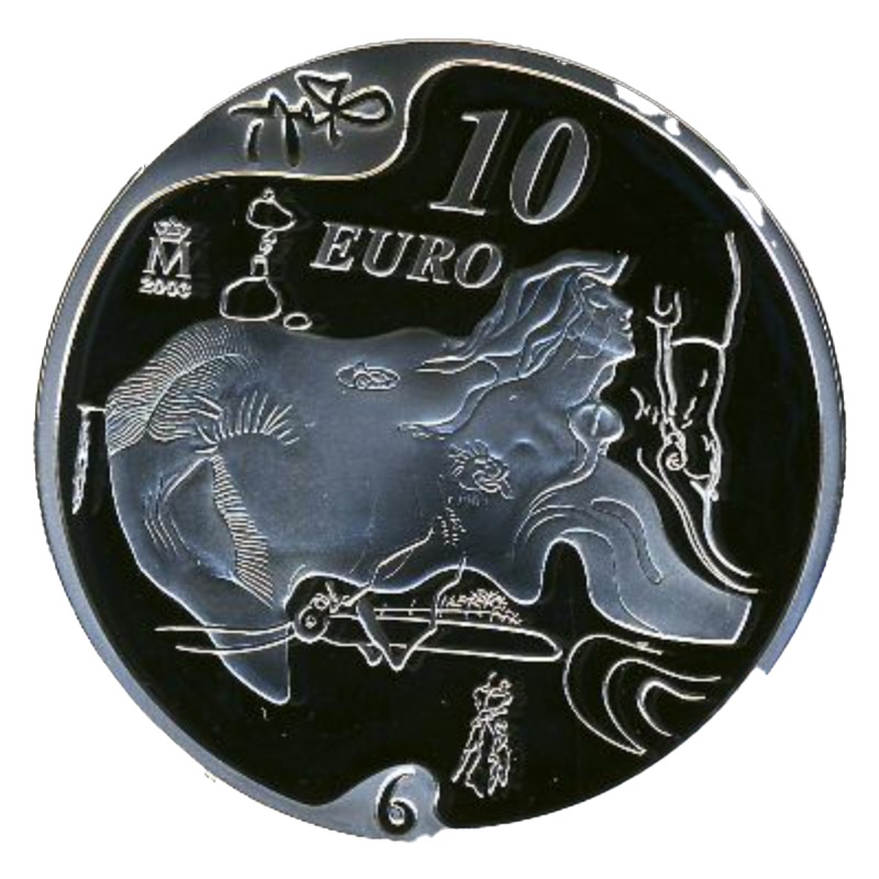 Anverso de 10 Euros (Salvador Dalí - El gran masturbador)