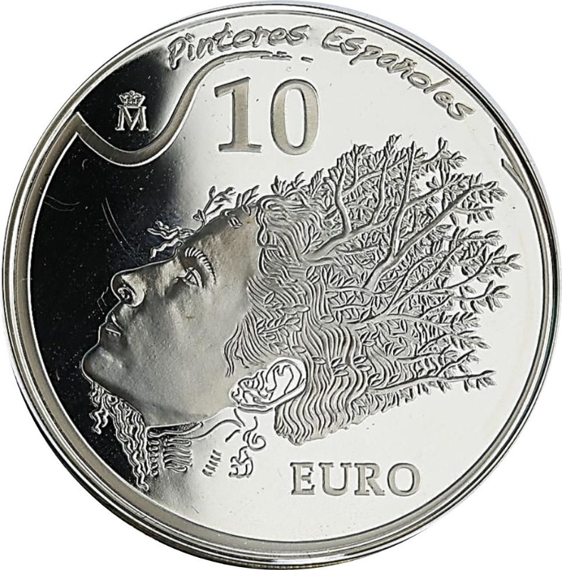 Moneda 10 Euros (Salvador Dalí - Retrato de Gala) | 2009 - Reverso Reverso de 10 Euros (Salvador Dalí - Retrato de Gala)
