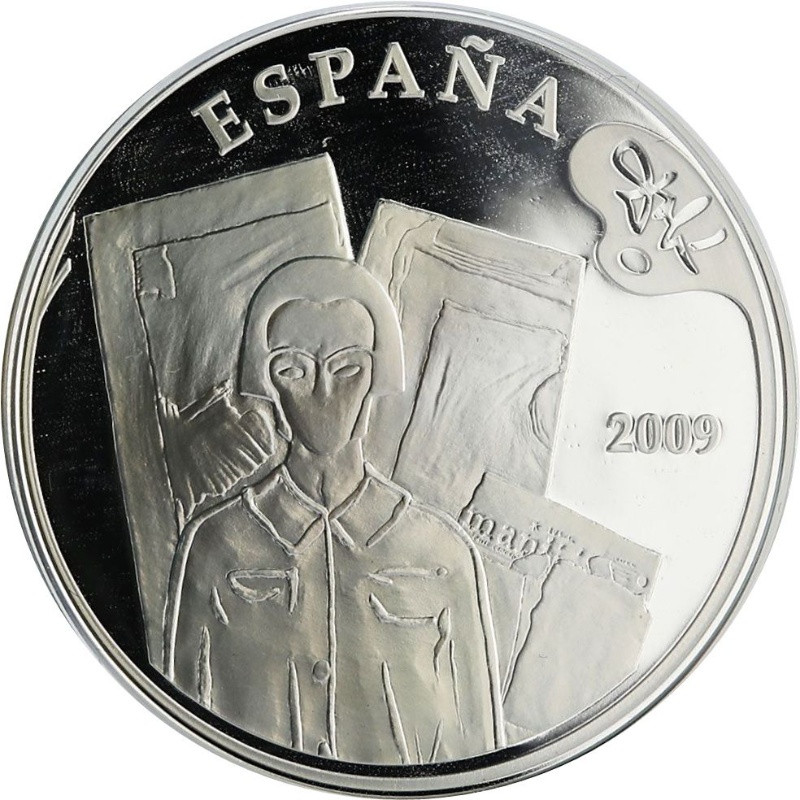 Moneda 10 Euros (Salvador Dalí - Retrato de Gala) | 2009 - Anverso Anverso de 10 Euros (Salvador Dalí - Retrato de Gala)