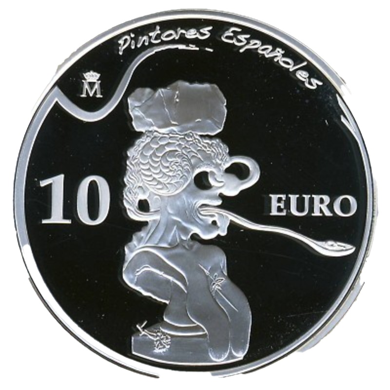 Moneda 10 Euros (Salvador Dalí - Retrato de Picasso) | 2009 - Anverso Anverso de 10 Euros (Salvador Dalí - Retrato de Picasso)
