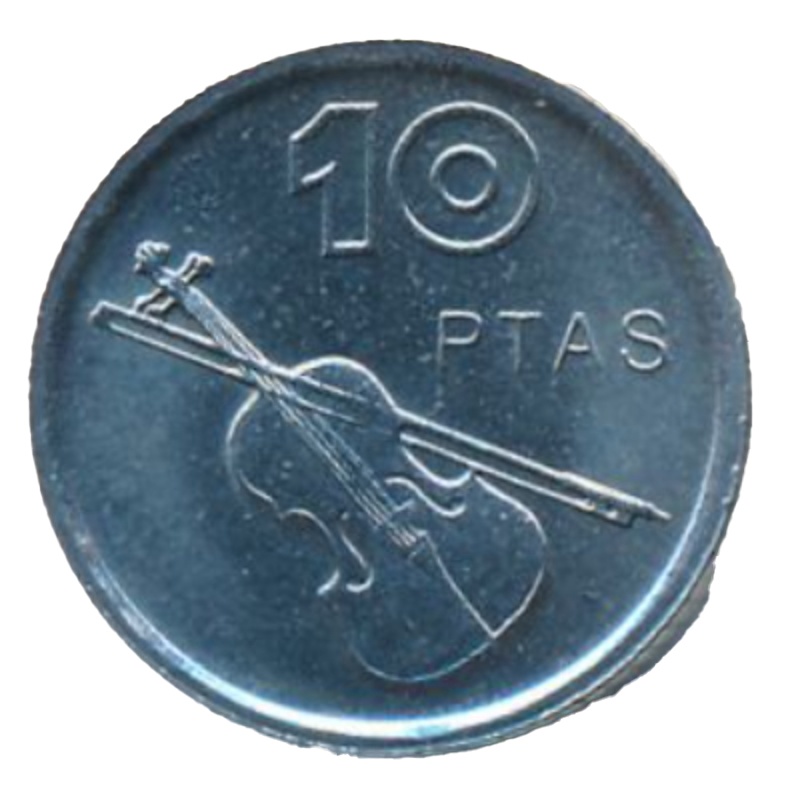 Moneda 10 Pesetas (Pablo de Sarasate) | 1994 - Anverso Anverso de 10 Pesetas (Pablo de Sarasate)
