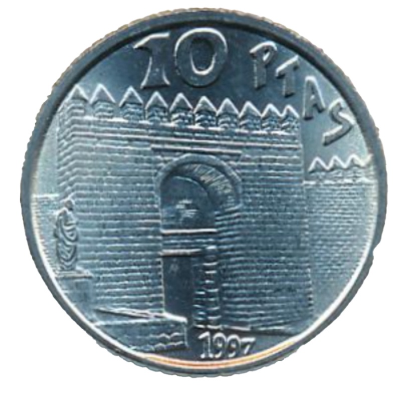 Moneda 10 Pesetas (Séneca) | 1997 - Anverso Anverso de 10 Pesetas (Séneca)