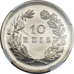 Reverso de 10 Reales (Réais) - Carlos I (Patrón)