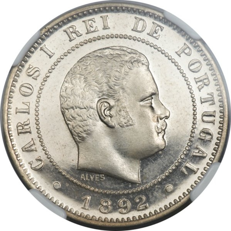 Anverso de 10 Reales (Réais) - Carlos I (Patrón)