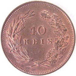 Reverso de 10 Reales (Réais) - Carlos I