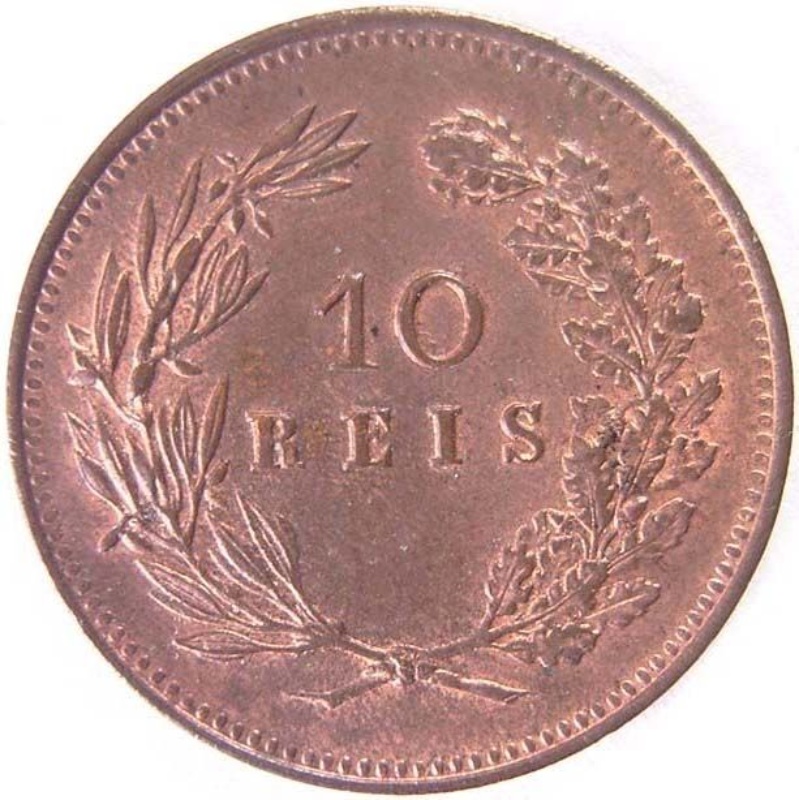 Reverso de 10 Reales (Réais) - Carlos I