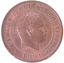 Anverso de 10 Reales (Réais) - Carlos I