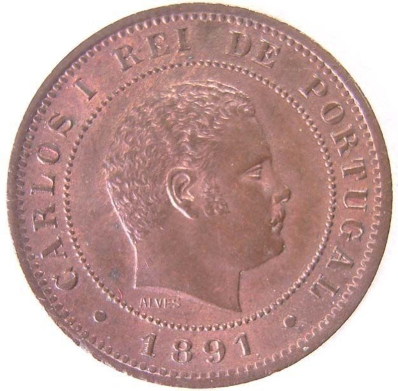 Anverso de 10 Reales (Réais) - Carlos I
