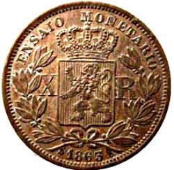 Reverso de 10 Reales (Réais) - Luíz I (Patrón)