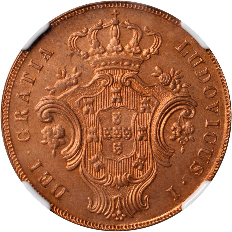 Anverso de 10 Reales (Réais) - Luiz I