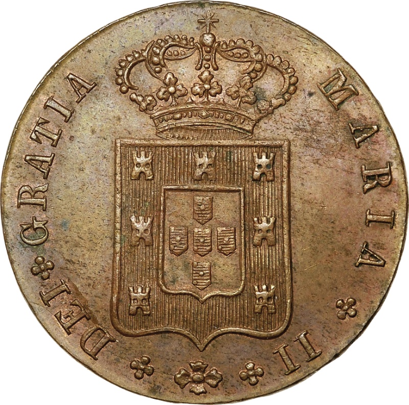 Moneda 10 Reales (Réais) - María II | 1835 - 1839 - Anverso Anverso de 10 Reales (Réais) - María II