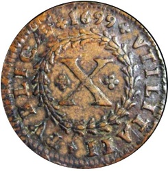 Reverso de 10 Reales (Réais) - Pedro II